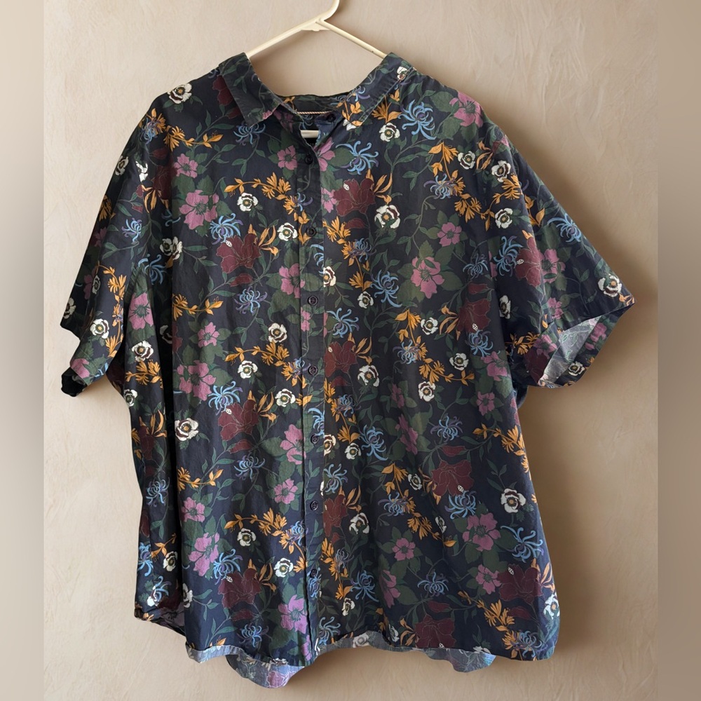 Wildfang Essential Button Up, Wildflower Navy
